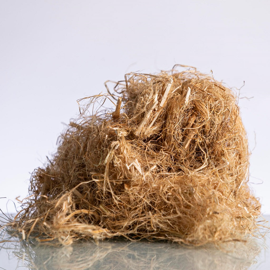 Raw hemp fiber