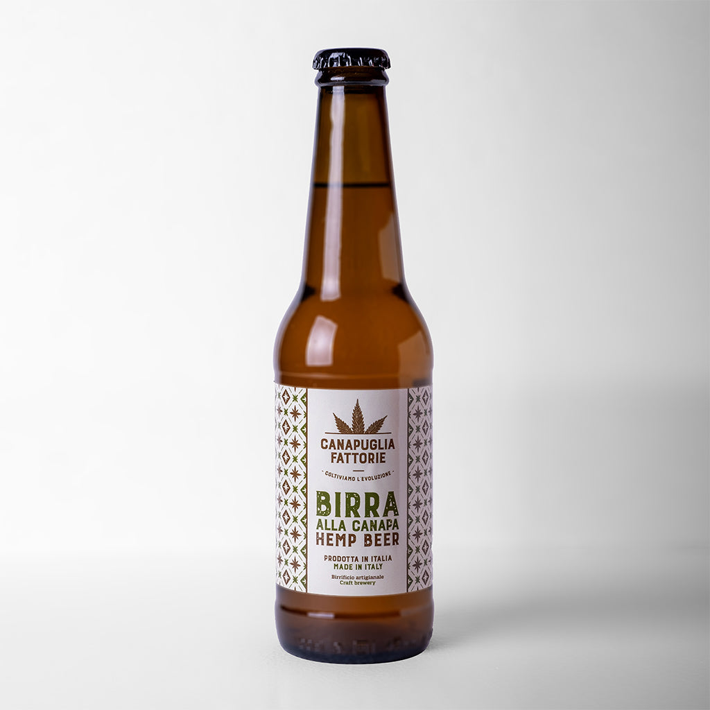 Birra artigianale alla canapa in bottiglia da 330 ml